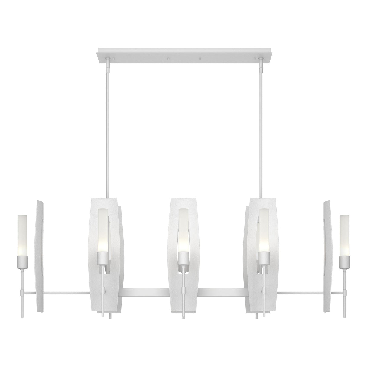 Hubbardton Forge 2024 White Frosted Glass (FD) Multi Passage 8-Light Pendant