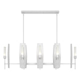 Hubbardton Forge 2024 White Frosted Glass (FD) Multi Passage 8-Light Pendant