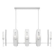 Hubbardton Forge 2024 White Clear Glass (ZM) Multi Passage 8-Light Pendant