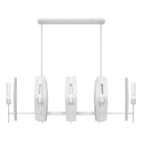 Hubbardton Forge 2024 White Clear Glass (ZM) Multi Passage 8-Light Pendant