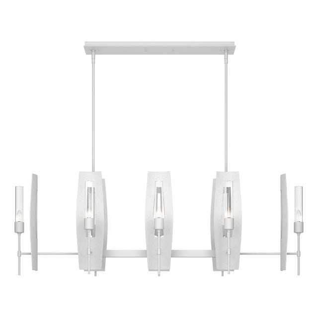 Hubbardton Forge 2024 White Clear Glass (ZM) Multi Passage 8-Light Pendant