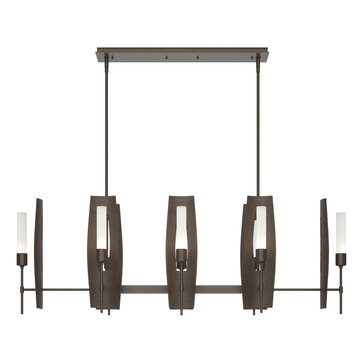 Hubbardton Forge 2024 Bronze Frosted Glass (FD) Multi Passage 8-Light Pendant