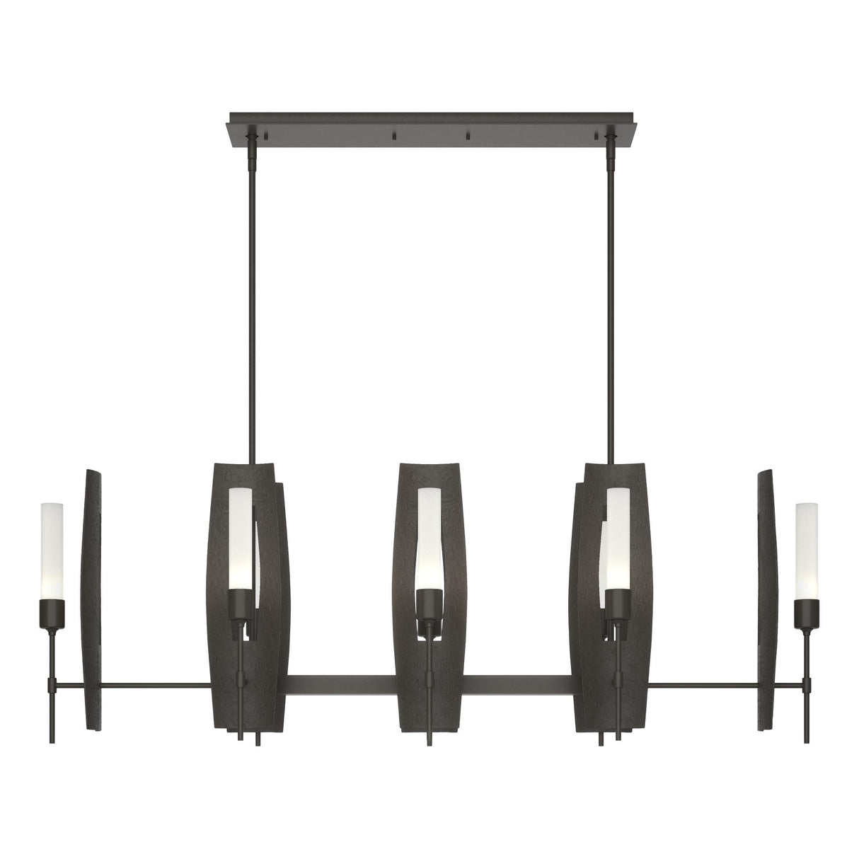 Hubbardton Forge 2024 Dark Smoke Frosted Glass (FD) Multi Passage 8-Light Pendant
