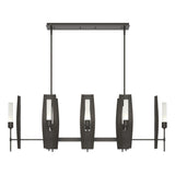 Hubbardton Forge 2024 Dark Smoke Frosted Glass (FD) Multi Passage 8-Light Pendant