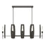Hubbardton Forge 2024 Dark Smoke Frosted Glass (FD) Multi Passage 8-Light Pendant