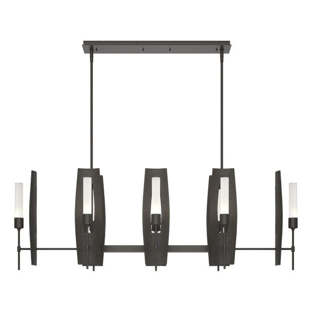 Hubbardton Forge 2024 Dark Smoke Frosted Glass (FD) Multi Passage 8-Light Pendant