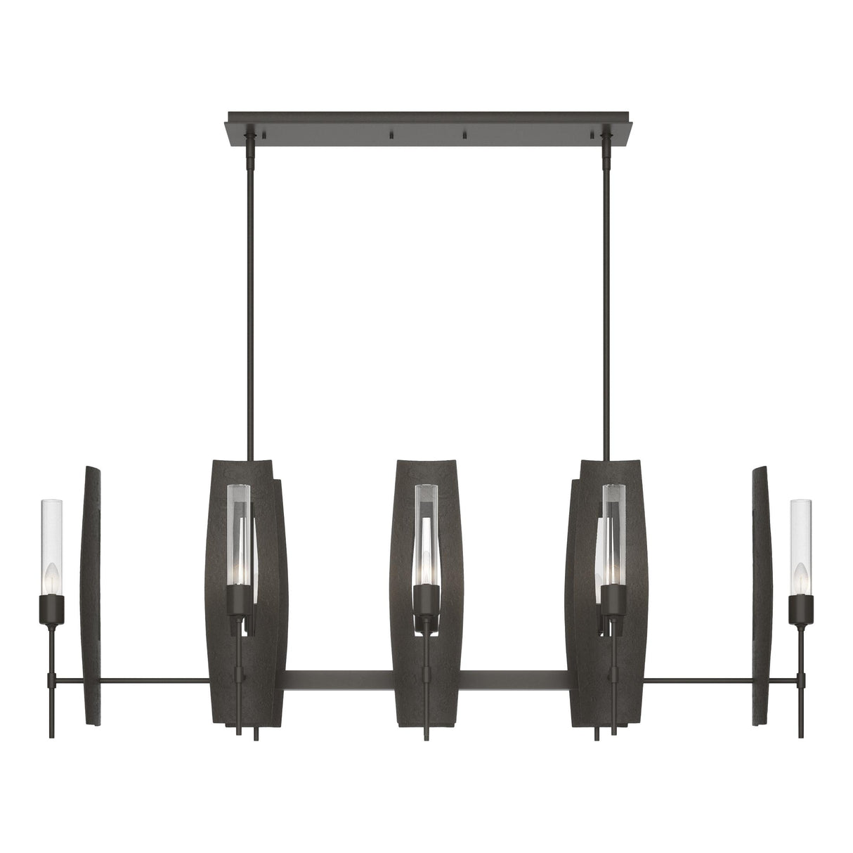Hubbardton Forge 2024 Dark Smoke Clear Glass (ZM) Multi Passage 8-Light Pendant
