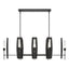 Hubbardton Forge 2024 Black Frosted Glass (FD) Multi Passage 8-Light Pendant