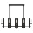 Hubbardton Forge 2024 Black Clear Glass (ZM) Multi Passage 8-Light Pendant