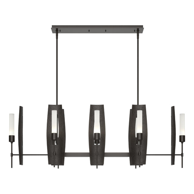 Hubbardton Forge 2024 Oil Rubbed Bronze Frosted Glass (FD) Multi Passage 8-Light Pendant