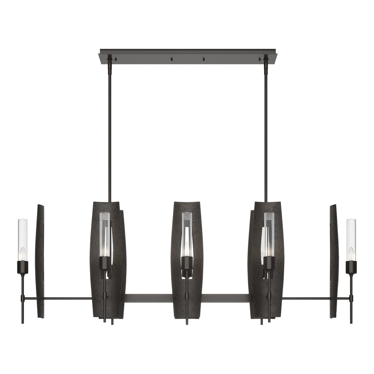 Hubbardton Forge 2024 Oil Rubbed Bronze Clear Glass (ZM) Multi Passage 8-Light Pendant