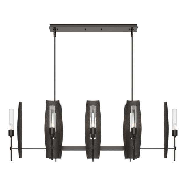 Hubbardton Forge 2024 Oil Rubbed Bronze Clear Glass (ZM) Multi Passage 8-Light Pendant