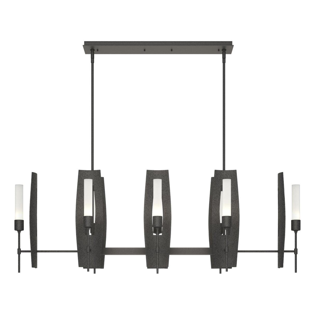 Hubbardton Forge 2024 Natural Iron Frosted Glass (FD) Multi Passage 8-Light Pendant