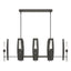 Hubbardton Forge 2024 Natural Iron Frosted Glass (FD) Multi Passage 8-Light Pendant