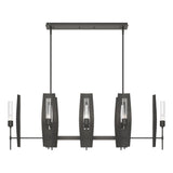 Hubbardton Forge 2024 Natural Iron Clear Glass (ZM) Multi Passage 8-Light Pendant