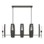Hubbardton Forge 2024 Natural Iron Clear Glass (ZM) Multi Passage 8-Light Pendant