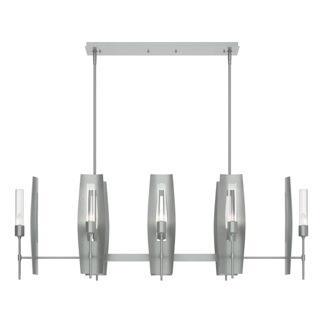 Hubbardton Forge 2024 Vintage Platinum Clear Glass (ZM) Multi Passage 8-Light Pendant