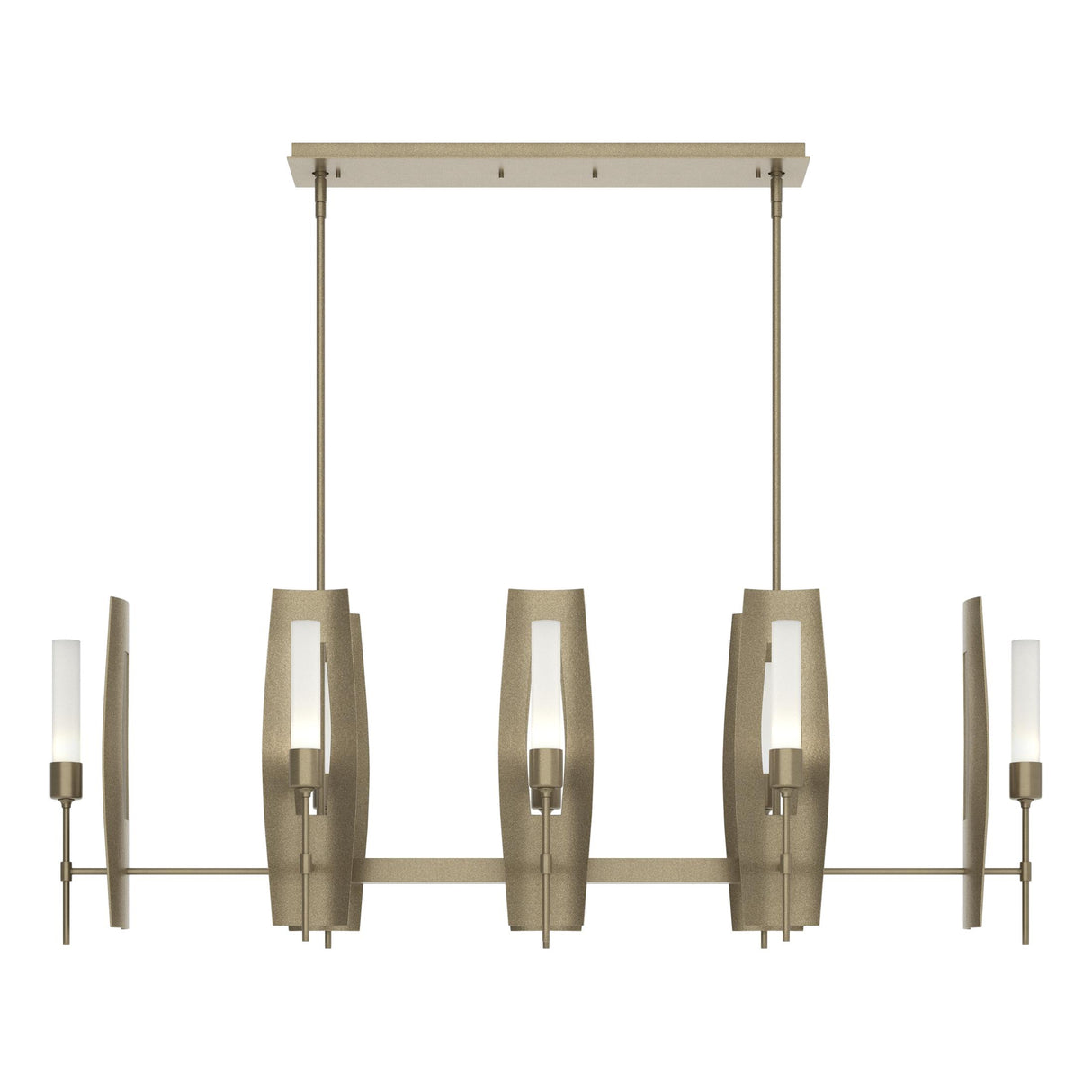 Hubbardton Forge 2024 Soft Gold Frosted Glass (FD) Multi Passage 8-Light Pendant