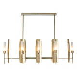 Hubbardton Forge 2024 Modern Brass Frosted Glass (FD) Multi Passage 8-Light Pendant