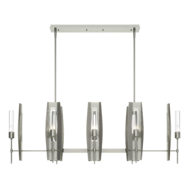 Hubbardton Forge 2024 Sterling Clear Glass (ZM) Multi Passage 8-Light Pendant