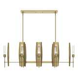 Hubbardton Forge 2024 Modern Brass Clear Glass (ZM) Multi Passage 8-Light Pendant