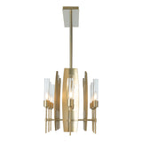 Hubbardton Forge 2024 Modern Brass Clear Glass (ZM) Multi Passage 8-Light Pendant