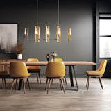 Hubbardton Forge 2024 Modern Brass Clear Glass (ZM) Multi Passage 8-Light Pendant