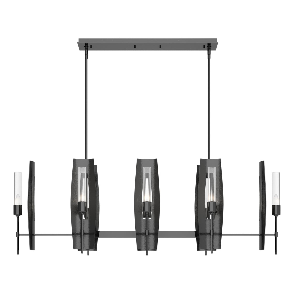 Hubbardton Forge 2024 Ink Clear Glass (ZM) Multi Passage 8-Light Pendant