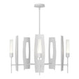 Hubbardton Forge 2024 White Frosted Glass (FD) Multi Passage 5-Light Circular Pendant