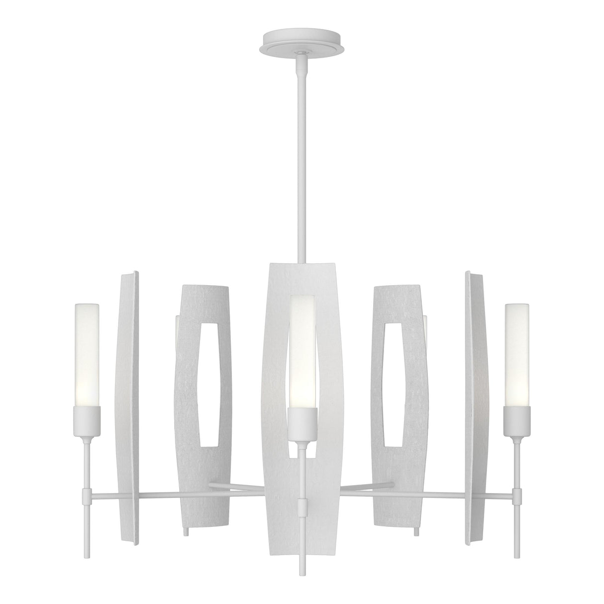 Hubbardton Forge 2024 White Frosted Glass (FD) Multi Passage 5-Light Circular Pendant