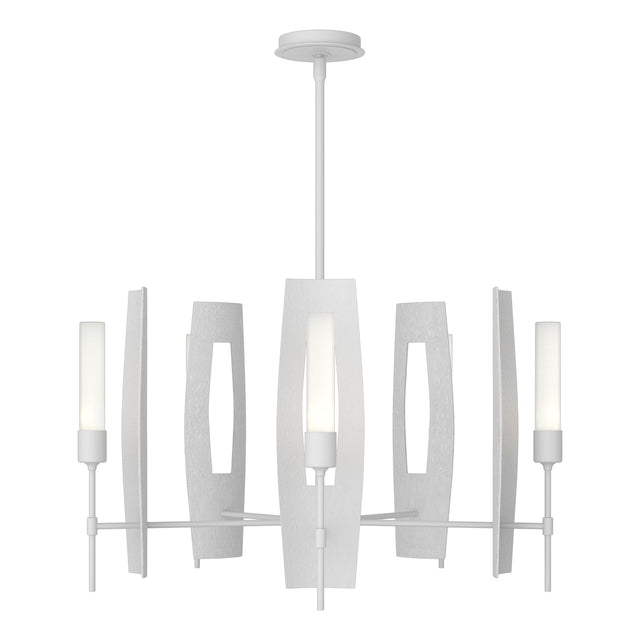 Hubbardton Forge 2024 White Frosted Glass (FD) Multi Passage 5-Light Circular Pendant