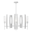 Hubbardton Forge 2024 White Clear Glass (ZM) Multi Passage 5-Light Circular Pendant