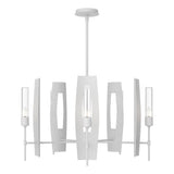 Hubbardton Forge 2024 White Clear Glass (ZM) Multi Passage 5-Light Circular Pendant