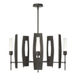 Hubbardton Forge 2024 Dark Smoke Frosted Glass (FD) Multi Passage 5-Light Circular Pendant