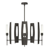 Hubbardton Forge 2024 Dark Smoke Frosted Glass (FD) Multi Passage 5-Light Circular Pendant