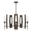 Hubbardton Forge 2024 Bronze Clear Glass (ZM) Multi Passage 5-Light Circular Pendant