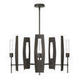 Hubbardton Forge 2024 Dark Smoke Clear Glass (ZM) Multi Passage 5-Light Circular Pendant