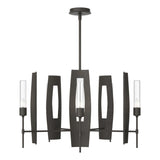 Hubbardton Forge 2024 Dark Smoke Clear Glass (ZM) Multi Passage 5-Light Circular Pendant