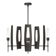 Hubbardton Forge 2024 Oil Rubbed Bronze Frosted Glass (FD) Multi Passage 5-Light Circular Pendant
