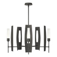 Hubbardton Forge 2024 Natural Iron Frosted Glass (FD) Multi Passage 5-Light Circular Pendant