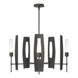 Hubbardton Forge 2024 Natural Iron Frosted Glass (FD) Multi Passage 5-Light Circular Pendant