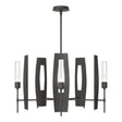 Hubbardton Forge 2024 Natural Iron Clear Glass (ZM) Multi Passage 5-Light Circular Pendant