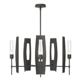 Hubbardton Forge 2024 Natural Iron Clear Glass (ZM) Multi Passage 5-Light Circular Pendant