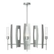 Hubbardton Forge 2024 Vintage Platinum Clear Glass (ZM) Multi Passage 5-Light Circular Pendant