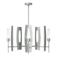 Hubbardton Forge 2024 Vintage Platinum Frosted Glass (FD) Multi Passage 5-Light Circular Pendant