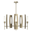 Hubbardton Forge 2024 Soft Gold Frosted Glass (FD) Multi Passage 5-Light Circular Pendant