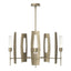 Hubbardton Forge 2024 Soft Gold Frosted Glass (FD) Multi Passage 5-Light Circular Pendant