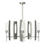 Hubbardton Forge 2024 Sterling Clear Glass (ZM) Multi Passage 5-Light Circular Pendant