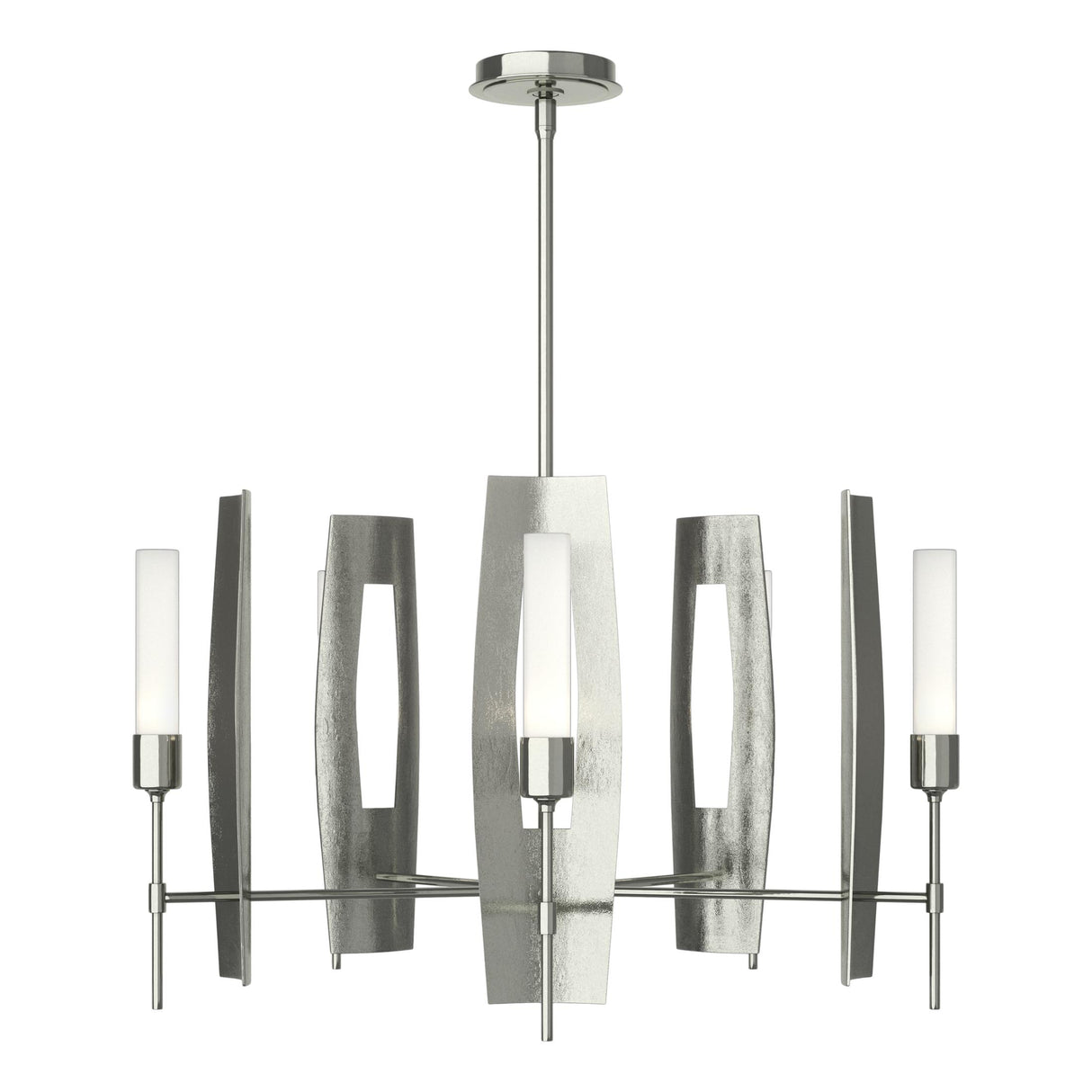 Hubbardton Forge 2024 Sterling Frosted Glass (FD) Multi Passage 5-Light Circular Pendant
