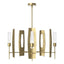 Hubbardton Forge 2024 Modern Brass Clear Glass (ZM) Multi Passage 5-Light Circular Pendant
